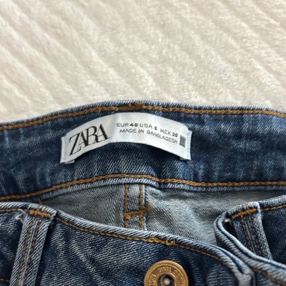 Zara Dark Blue Ankle Jeans - Picture 2 of 7
